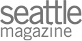 The image displays a logo with the text "Seattle magazine" in a gray font.
